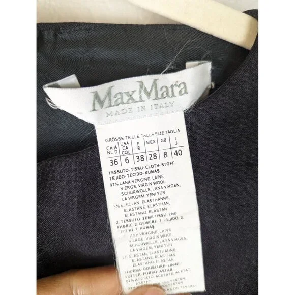 MaxMara Gray and Brown Mini Dress - Picture 7 of 15